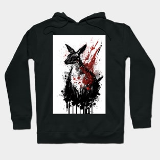 Kangaroo Ink Painting Hoodie